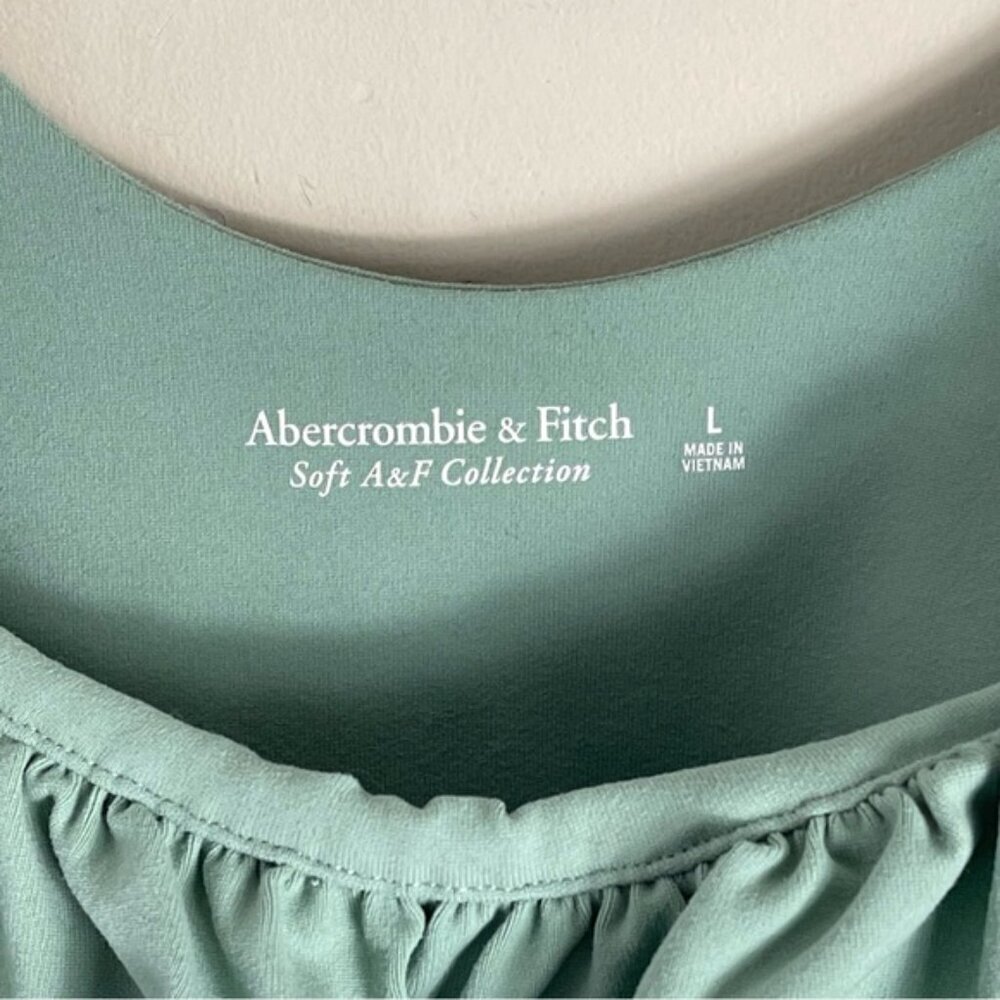 Abercrombie & Fitch seamless ruched Seafoam green bodysuit Size Large - Picture 5 of 9